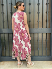 Vestido Midi Estampado Floral & Animal Print