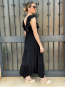 Vestido Largo Negro con Volantes