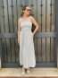 Vestido Largo de Tirantes a Rayas beige