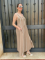 Vestido Midi de Rayas Contraste