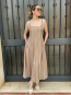 Vestido Midi de Rayas Contraste