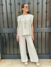 Conjunto de Dos Piezas en Color Crudo