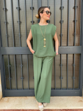 Conjunto de Dos Piezas en Color Verde