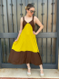 Vestido Largo Bicolor Tirantes Anchos