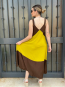 Vestido Largo Bicolor Tirantes Anchos