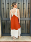 Vestido Largo Bicolor Tirantes Anchos