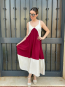 Vestido Largo Bicolor Tirantes Anchos