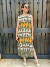 Vestido Midi Geométrico