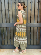 Vestido Midi Geométrico