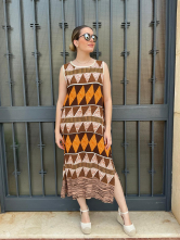 Vestido Midi Geométrico
