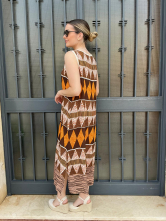 Vestido Midi Geométrico