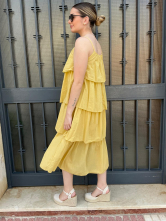 Vestido Mostaza con Tirantes