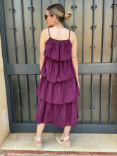 Vestido Morado con Tirantes