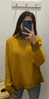 Jersey lana combinado