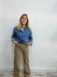 Pantalón Vaquero Camel Tiro Alto