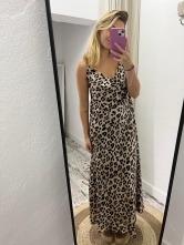 Vestido Raso largo Animal Print