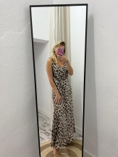 Vestido Raso largo Animal Print