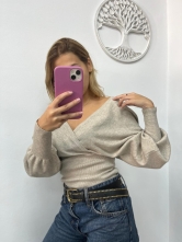 Jersey Cruzado Gris