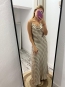Vestido Raso largo lunares