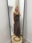 Vestido Raso largo lunares Negro