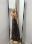 Vestido Raso largo lunares Negro