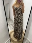 Vestido Raso largo Cebra Negro