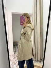 Gabardina Botones Beige