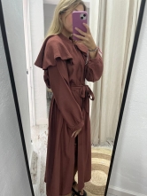 Vestido Botones Teja