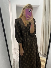 Vestido Estampado Marrón