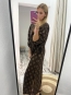 Vestido Estampado Marrón