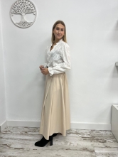 Falda Larga Beige