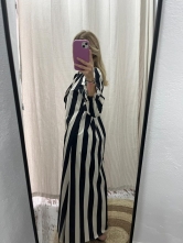 Vestido Rayas Detalle Cuello