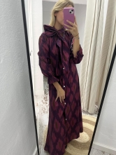 Vestido Estampado Detalle Cuello