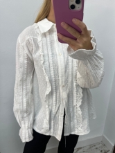 Blusa Blanca Volantes