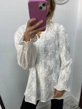 Blusa Encaje Blanca