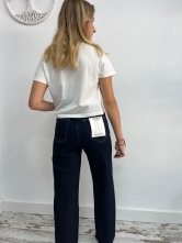 Pantalon Vaquero Brillos Cintura Cruzada