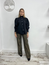 Pantalon Vaquero Recto Estampado Animal print