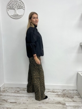 Pantalon Vaquero Recto Estampado Animal print