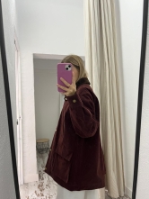 Chaqueta Oversize Granate