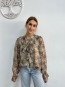 Blusa de mujer estampada con volantes Tonos Beige