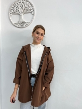 Parka Marrón Oversize con Capucha