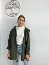 Parka Verde Oversize con Capucha