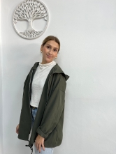 Parka Verde Oversize con Capucha