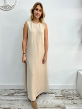 Vestido Largo Beige sin Mangas