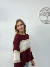 Jersey de Punto con Franjas Tricolor