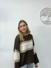 Jersey de Punto con Franjas Tricolor