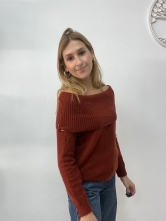 Jersey de Punto Suave en Tono Teja