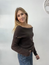 Jersey de Punto Suave en Tono Marrón