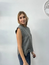 Chaleco Gris Punto Detalle Estrella Dorada