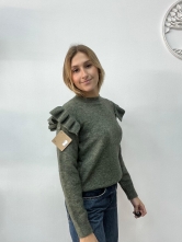 Jersey Verde con Volantes en los Hombros